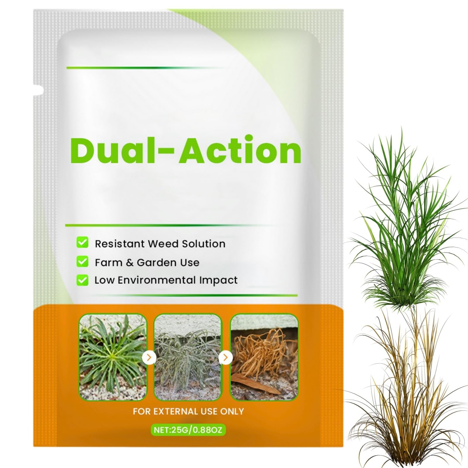 2 in 1 Max Power H/erbicide, Action Powerful Concentrated Fast Acting Reaching the Roots,Fast-Acting Weed Kil/ler,Grass Weed Control For Driveways, Patios