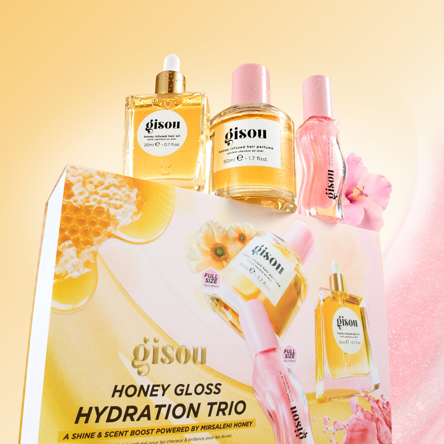 Amazon.com: Gisou Honey Gloss Hydration Trio, Wildflower Honey