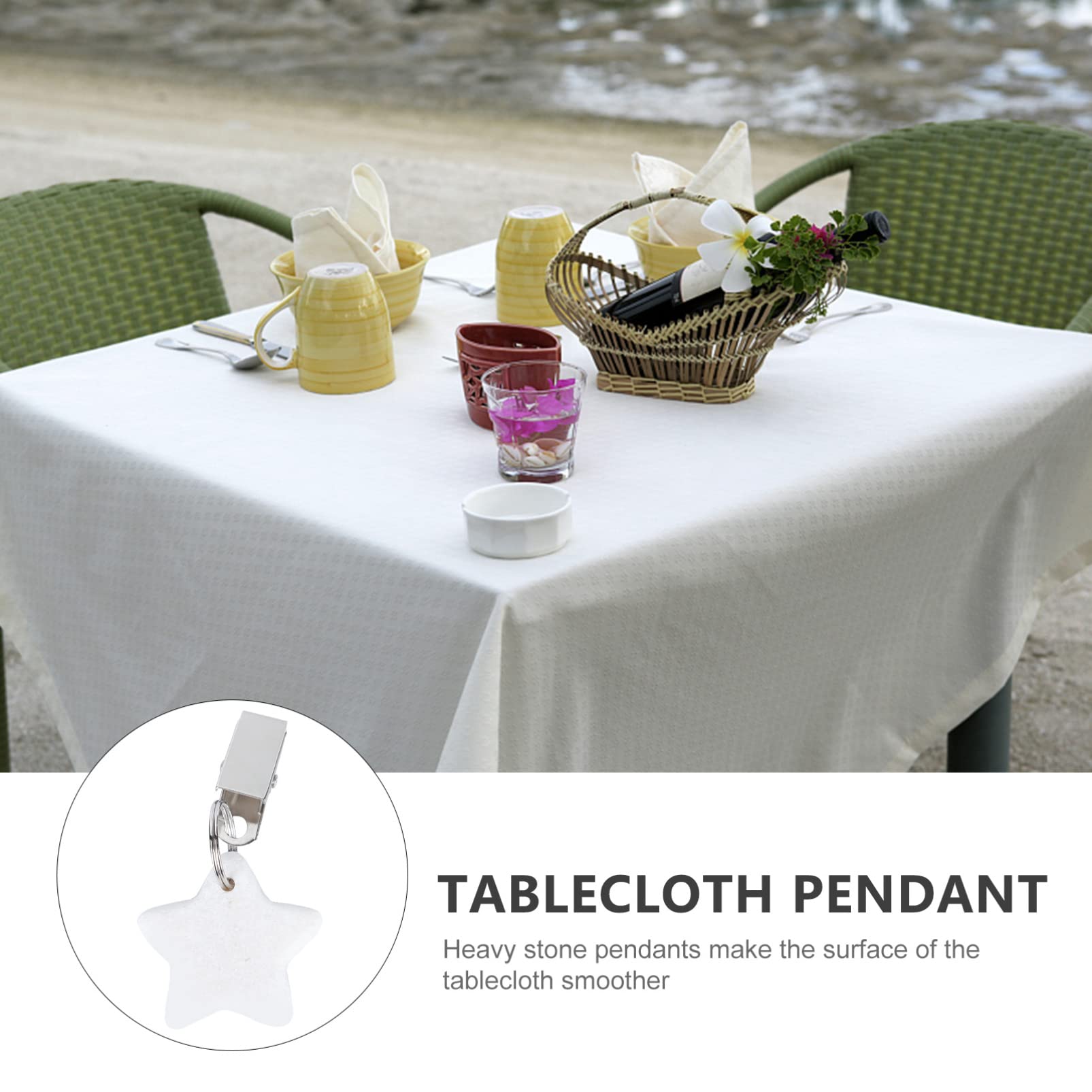 12stücke Outdoor Tischdeckenbeschwerer Sternform Tischdeckenklammern Mit Metallclip Für Gartenpartys Hochzeiten Und Grillabende Windfest Und Einfach Zu Verwenden
