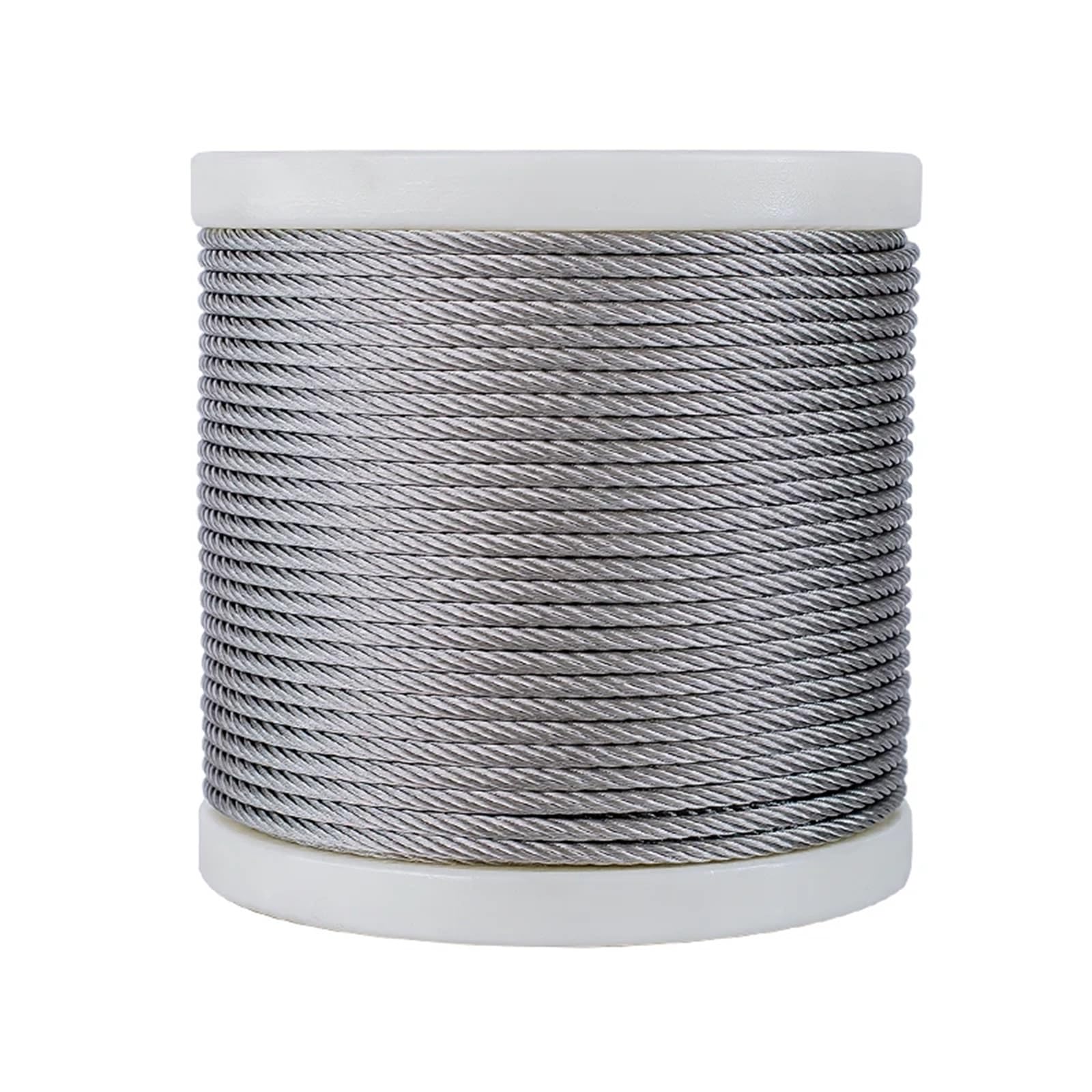 50/100,0 m Stahldrahtseil mit PVC-Beschichtung, flexibel, weich, transparent, Kabel, Beleuchtungsvorhangschnur, Aufhängeseile(50.0M)