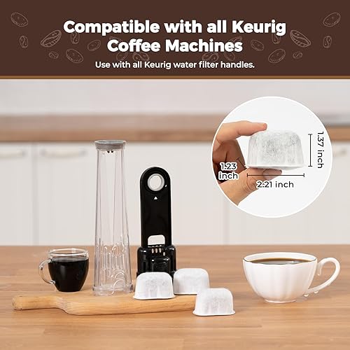 Miniatura 2 de Paquete de 12 repuestos de filtros de agua de carbón vegetal, para cafeteras Keurig.