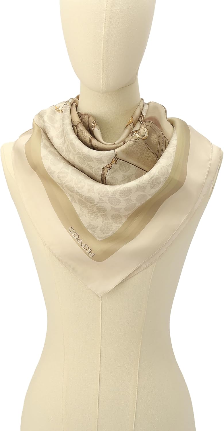 COACH womens Stacked Tabby Printed Silk Square - Image 5