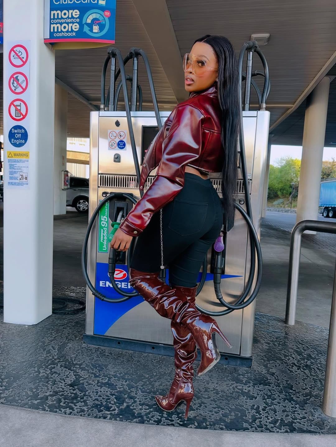 Faux Leather Jacket for Women Buttons Cropped Jacket Bomber Motorcycle Short Jacket Sexy PU Jacket - Image 2