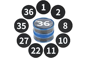 4-Inch Floor Circle Sit Markers: Numbered 1-36 Carpet Spots for Classrooms
