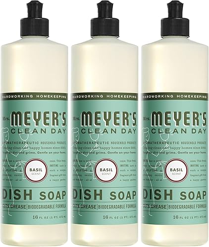 Miniatura 21 de Mrs. Meyer's Clean Day - Detergente líquido para platos, aroma a campanillas azules, fórmula biodegradable, paquete de 3 unidades, 16 fl oz