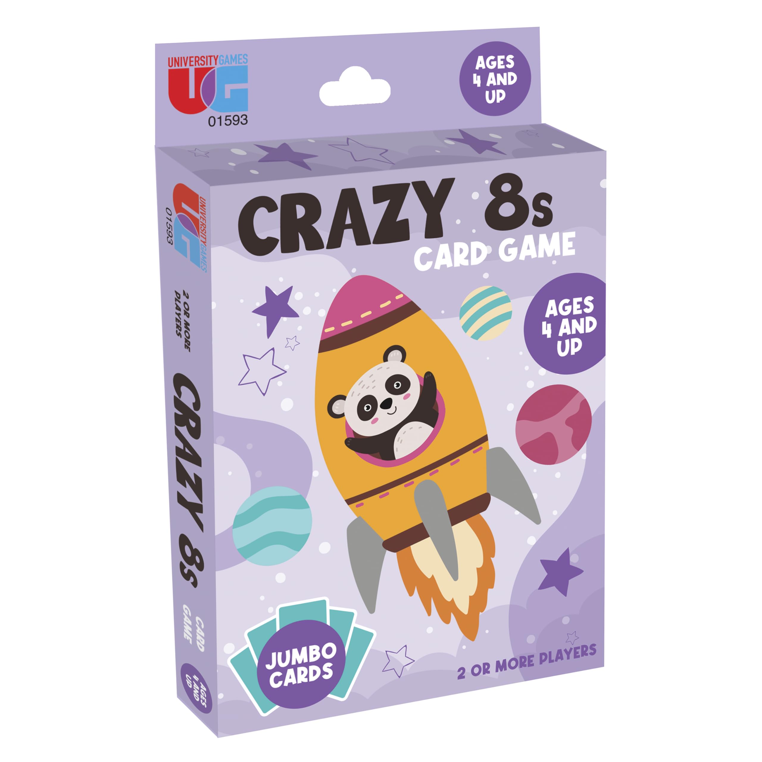 Amazon.com: University Games Crazy 8s Card Game - Jumbo Size