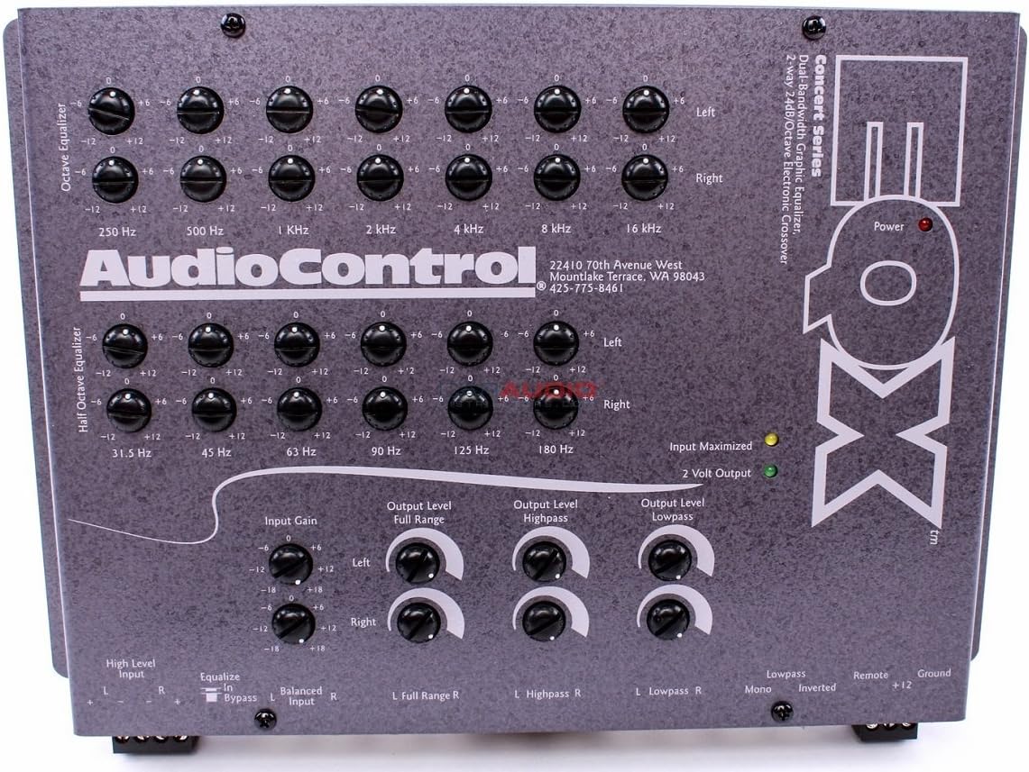 AudioControl EQX-Gray 7 Band Trunk Mount Equalizer W/Crossover Gray