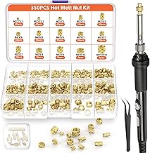 Preciva Gewindeeinsätze Lötspitzen Set, 6tlg. Lötspitzen für Gewindeeinsatz + 350tlg. Gewindeeinsätze M2/M3/M4/M5/M6/M8