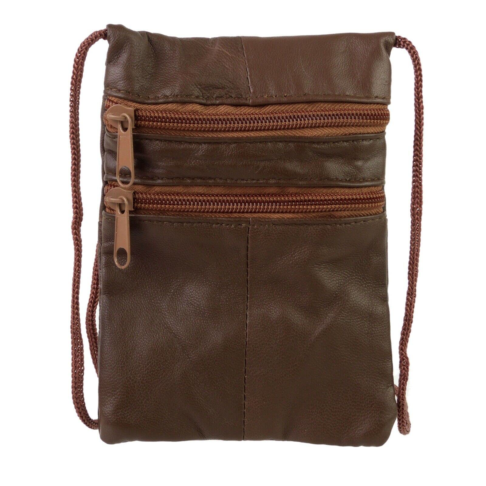 Ar Brand Est. 2021 Unisex Brown Genuine Soft Leather Neck Passport Holder/Pouch And Purse (Brown)