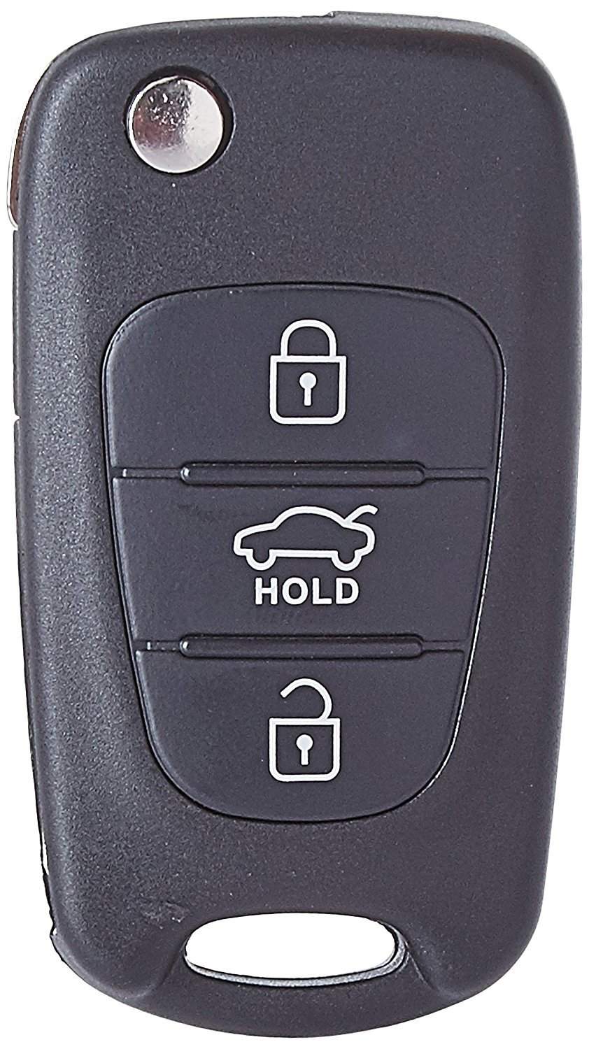 Replacement Flip Key Shell for Old Hyundai i20 Below 2012 Models (Black)