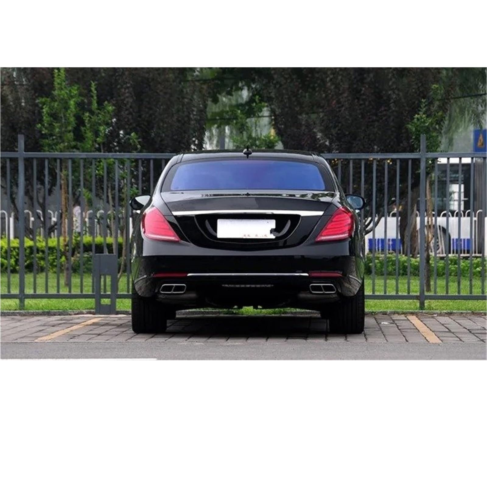Bocca Terminale Tubo Per Benz W221 W164 X166 X164 W176 S300 S350 S500 GL350 GL45 S Per CLA ML Classe Doppio Tubo Di Scarico Posteriore Marmitta