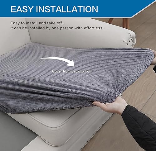 Miniatura 6 de Funda de sofá modular para sofá de 3 cojines, apta para mascotas con 3 fundas de cojín de respaldo, fundas de sofá seccionales resistentes al