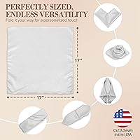 Vista 236 de Ultimate Textile -1 docena - Reversible Shantung Satin - Majestic - Servilletas de tela Majestic de 17 x 17 pulgadas color azul pizarra