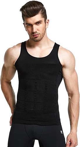 GKVK Mens adelgazar cuerpo Shaper chaleco camisa Abdomen Slim