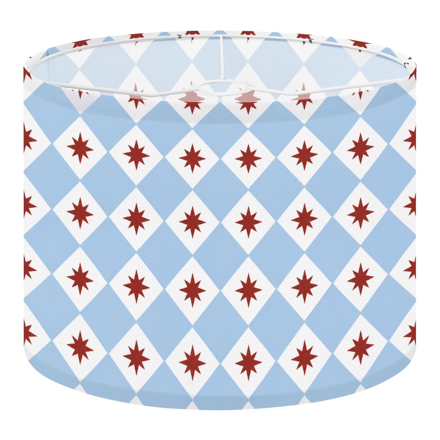 Deruinvaio Multi3 2Pcs 13In Lampshade Lamp Shade Red Star Light Blue White For Ceiling Light, Table Lamp Floor Lamp Easy Assembly Replacement Light Shade