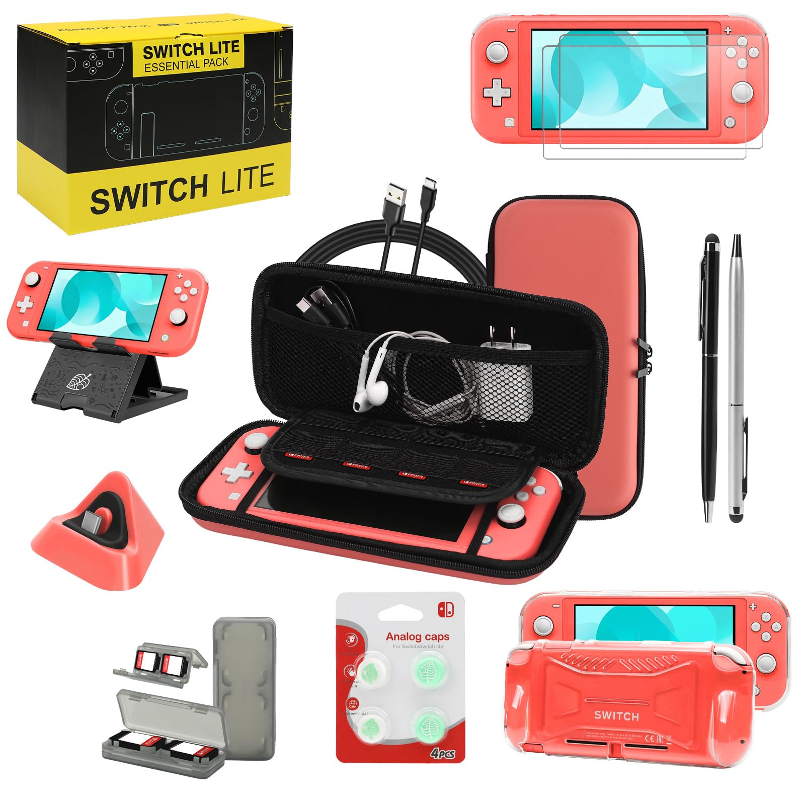 Switch Lite Case 16-in-1 Accessories Bundle for Nintendo Switch Lite (2019)