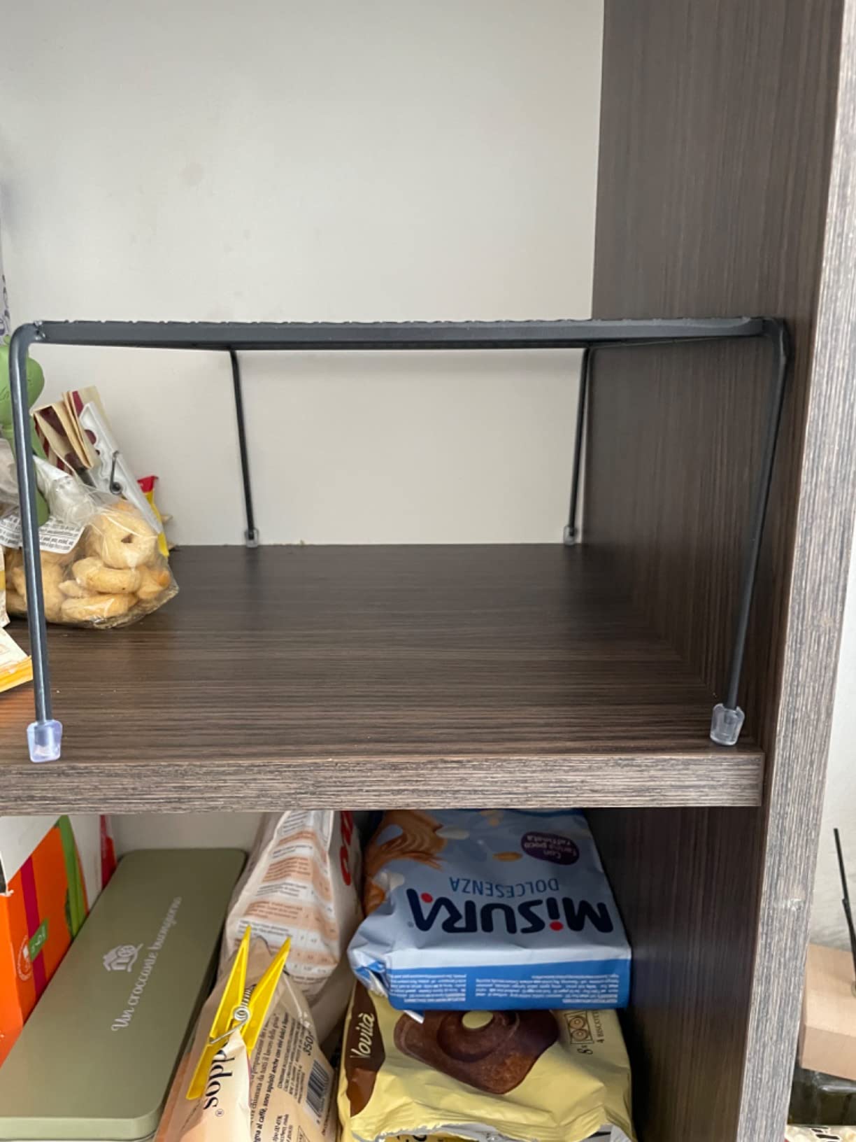 2 Organizer Da Cucina - Griglia Metallica Nero - Per Dispensa E Mobili