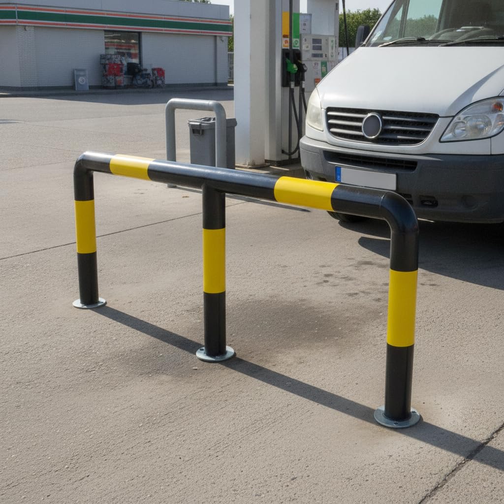 di Parcheggio M in Metallo, M 7.6x150x60cm 2.0mm nero/giallo