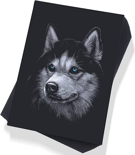 Crtiin 100 Sheets Black Sketch Drawing Paper Heavyweight 150 GSM