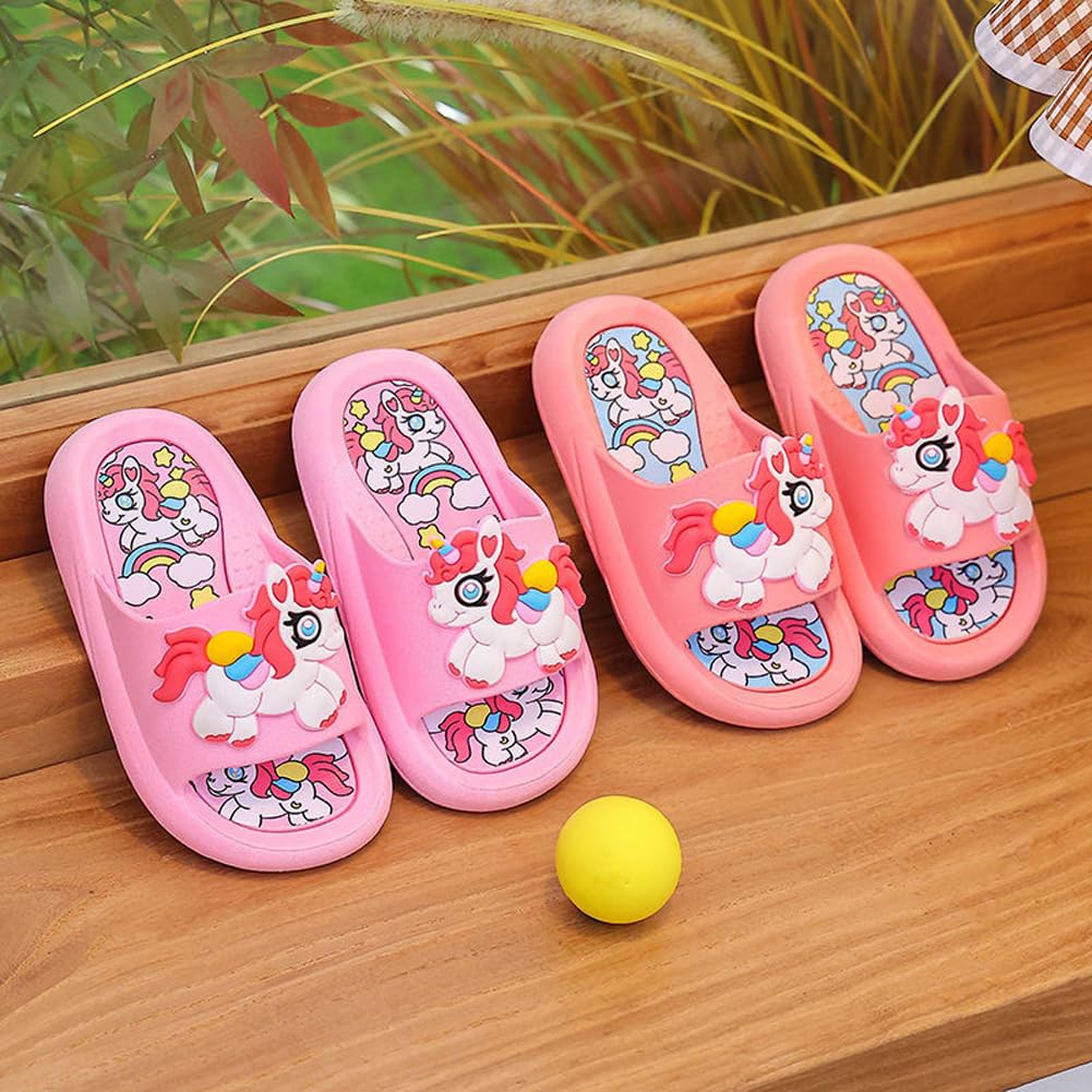 Einhorn Dusch Badeschuhe Mädchen Badelatschen Sommer Schuhe Kinder rutschfeste Slip-on Strand Pool Sandalen