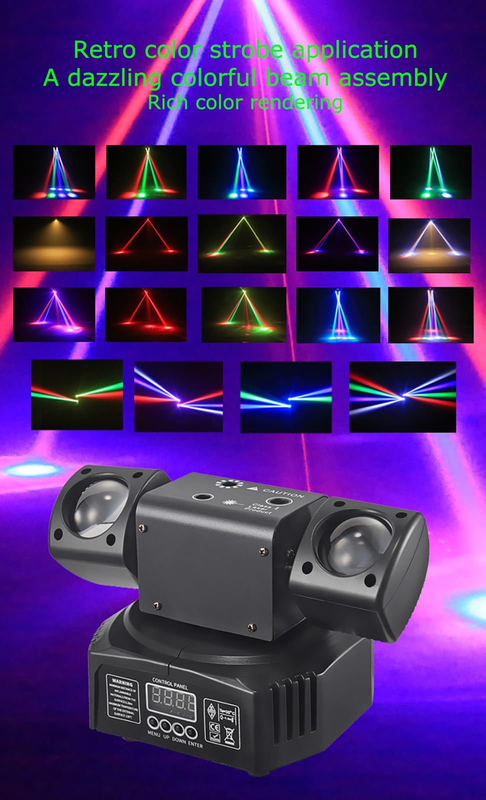 Laserowa Lampa Błyskowa Led Disco Party Z Pilotem Dj-skim Automatyczne Działanie, Tryb Sterowania Głosem Sterowanie Sygnałem Dmx512 Dekoracja Świąteczna Ktv Na Halloween