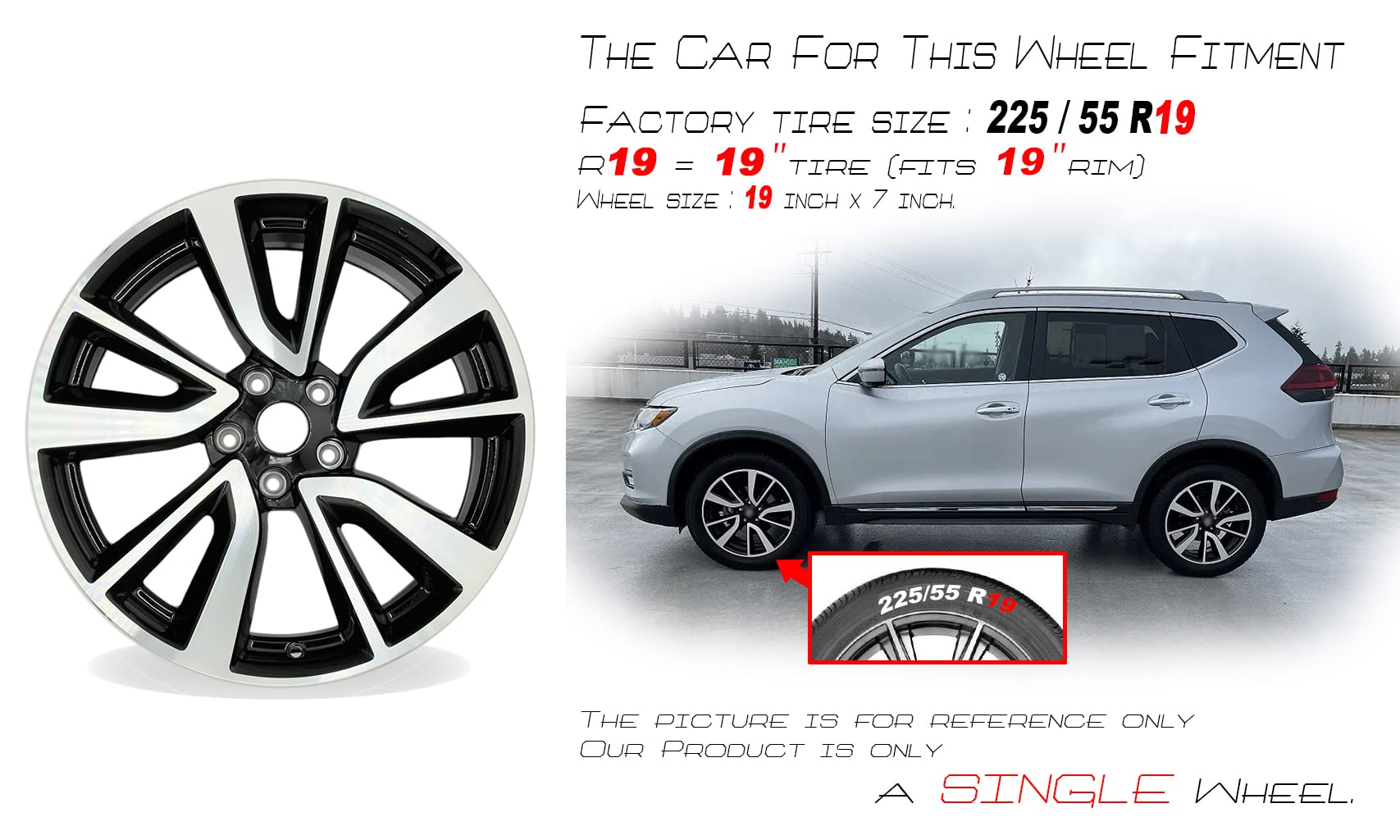 For Nissan Rogue OEM Design Wheel 19