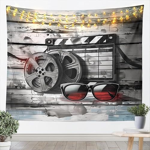 Miniatura 13 de Homewish Tapiz con temática de fotografía, película fotográfica vintage para colgar en la pared, para niños, adolescentes, mujeres, hombres, fotos