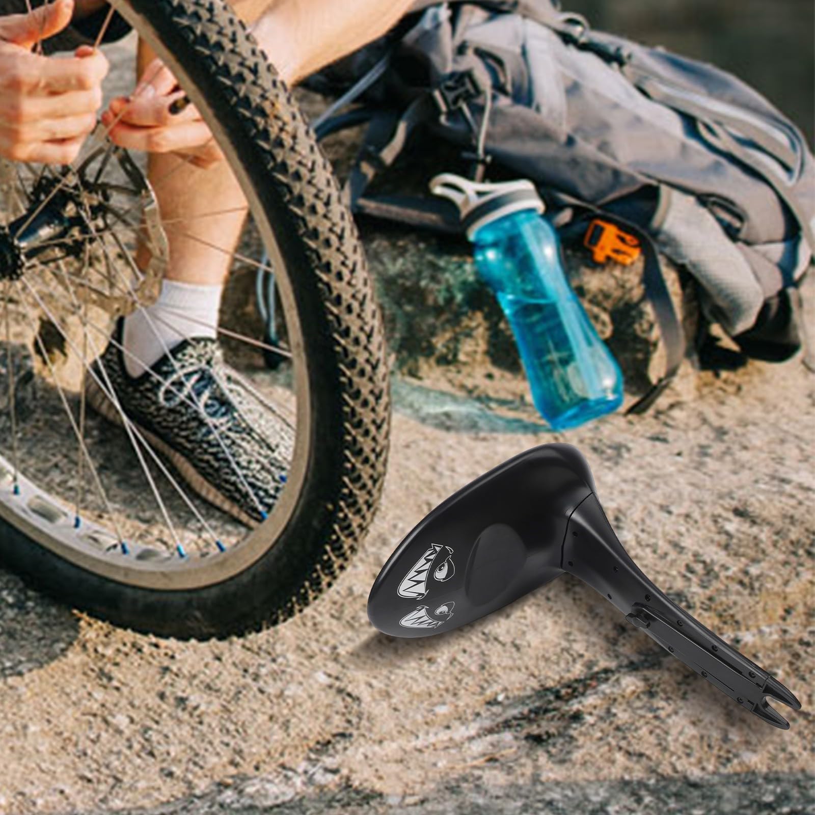Support de stationnement réglable pour vélo rouge de 365 à 490 mm en ABS pour roue arrière