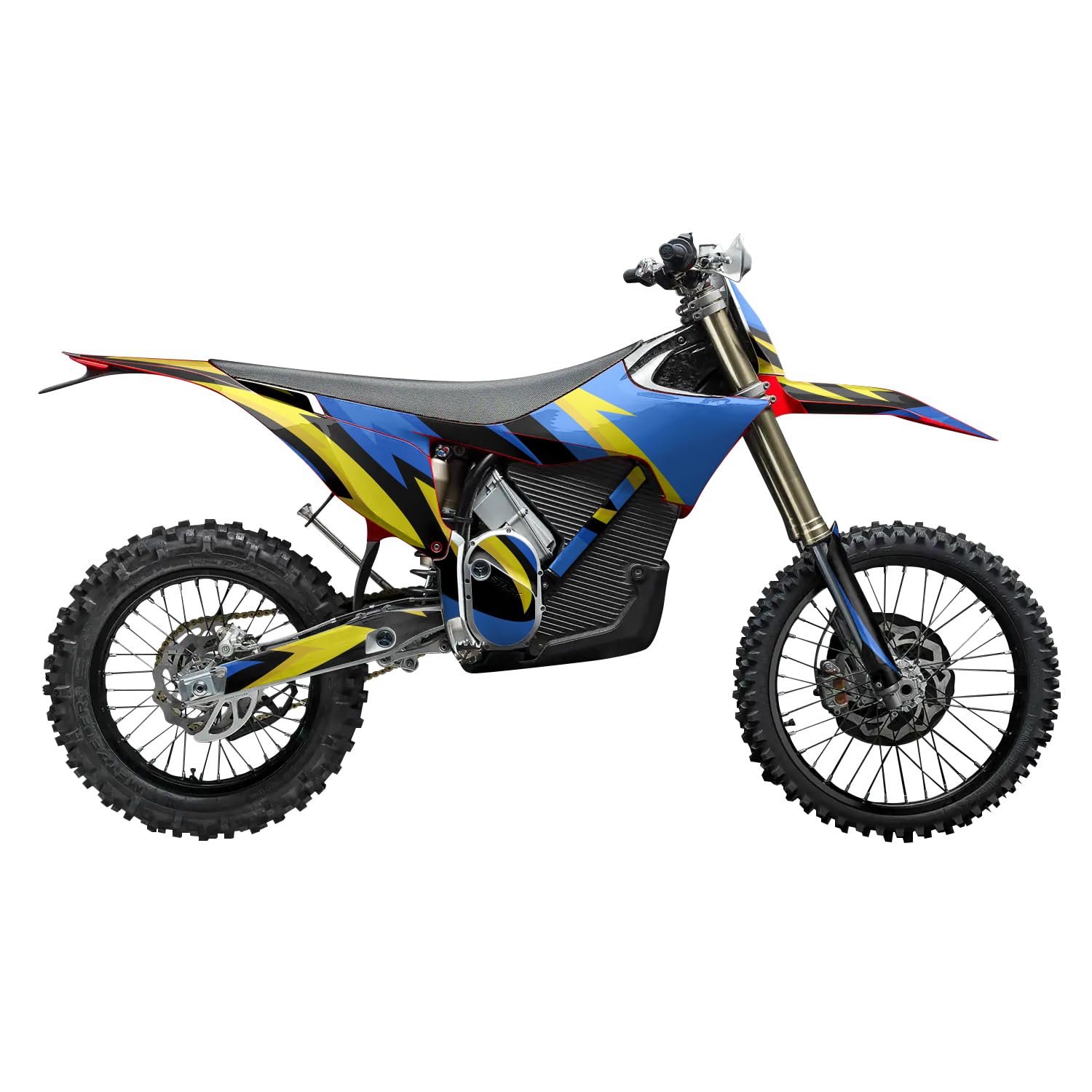 Stark Varg MX 2023-2025 Graphics Kit Wrap - Tribal Blue - Varg MX Skin - Premium 3M Vinyl Protective Wrap Decal Cover - Easy to Apply | Crafted in The USA by MightySkins