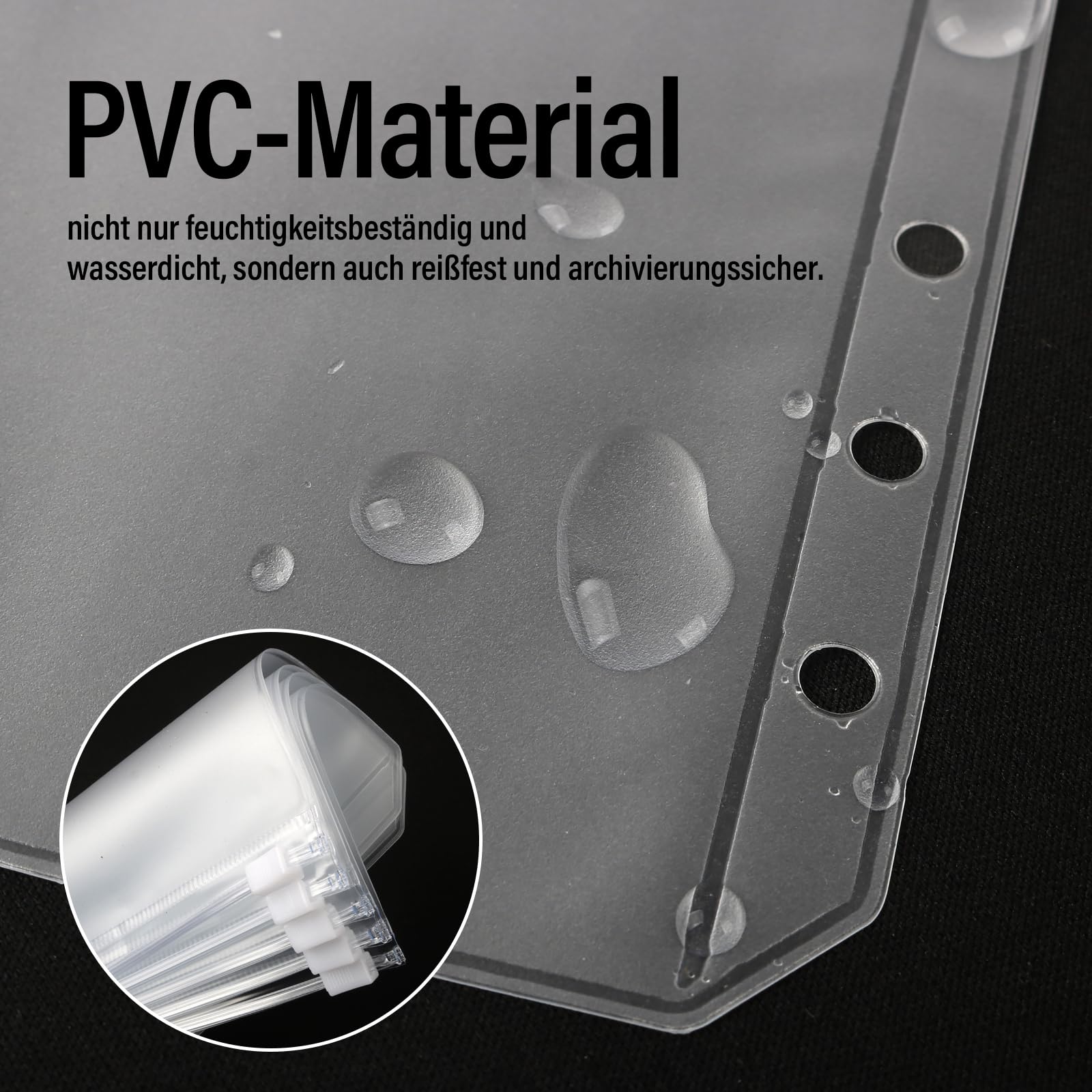 15 Tasche Con Cerniera Per Raccoglitori A6 - Portadocumenti Trasparenti Impermeabili Con Zip - Foto 8