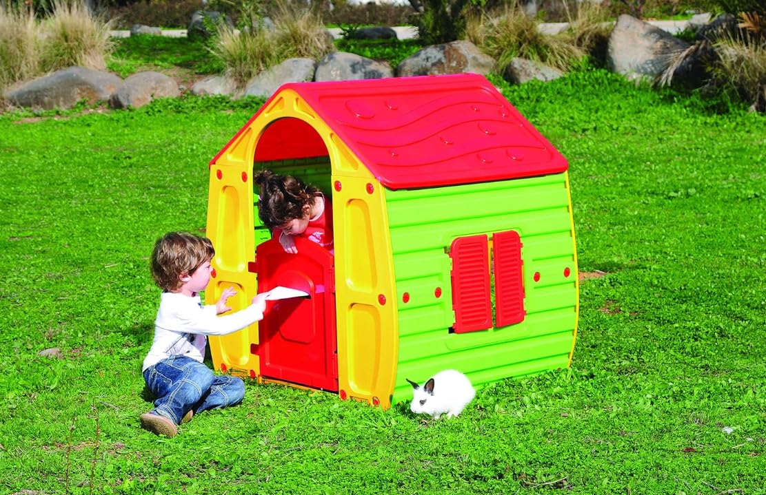 AVANTI TRENDSTORE - Magical House - Casetta da Gioco per Bambini Colorata in plastica per divertirsi al Massimo Sia all'Interno Che all'Esterno. Dimensioni: Lap ca. 102x109x90 cm