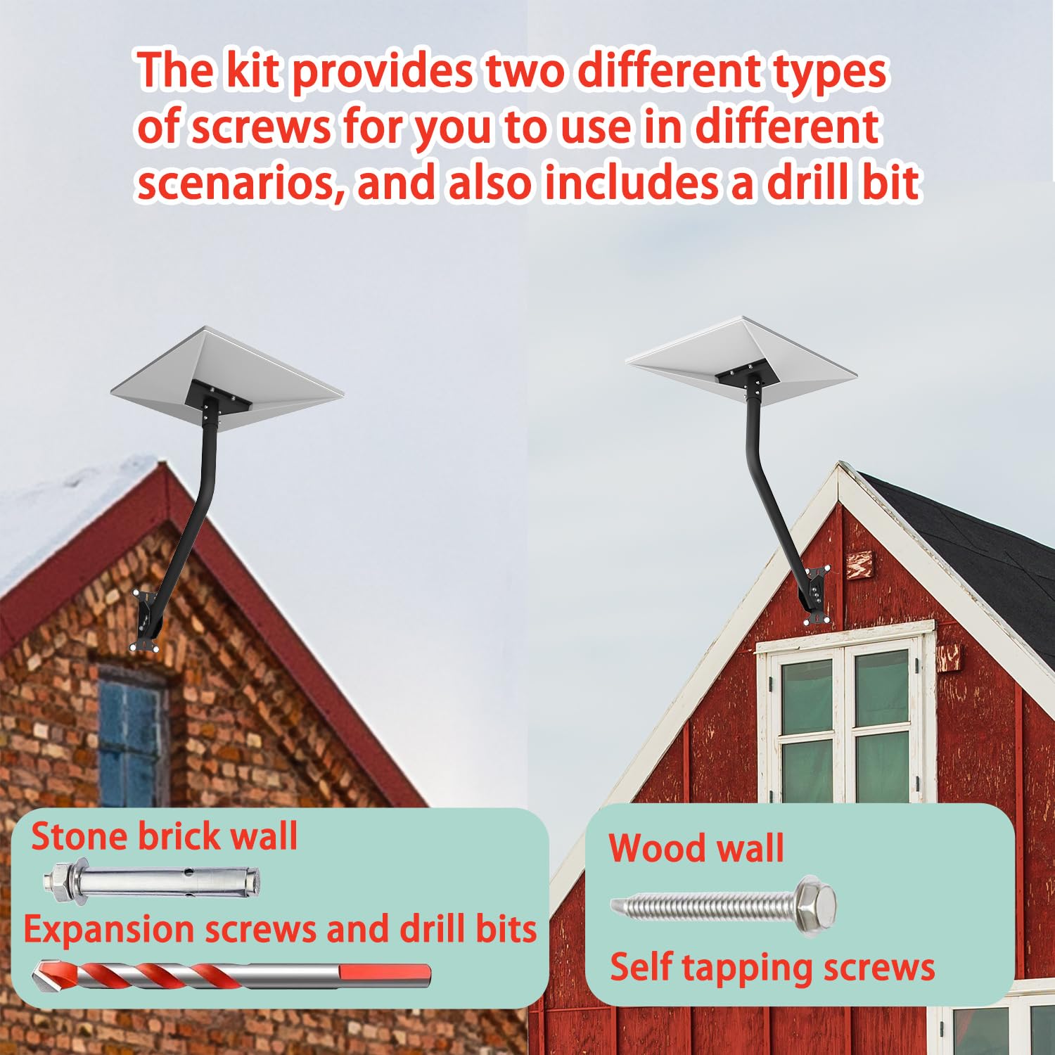 Starlink Gen 3 Adjustable Mount Kit - 26 Inch Long Wall & Roof Mount With Pipe Adapter For Satellite
