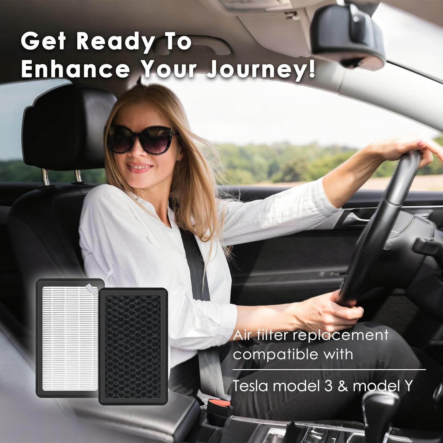 Tesla Model 3 Model Y Air Filter HEPA 2 Pack with Activated Carbon Tesla Cabin Air Filter Replacement (2016-2025) - Image 8