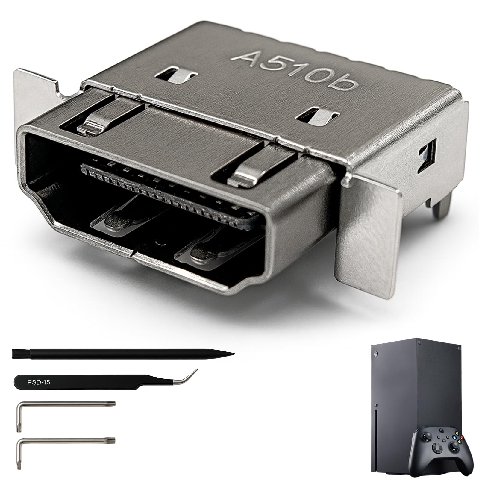 ALIENERGY HDMI Port Replacement for Xbox Series X, Display Socket Jack Connector Repair for XSX Console, M1087810-Original OEM Quality