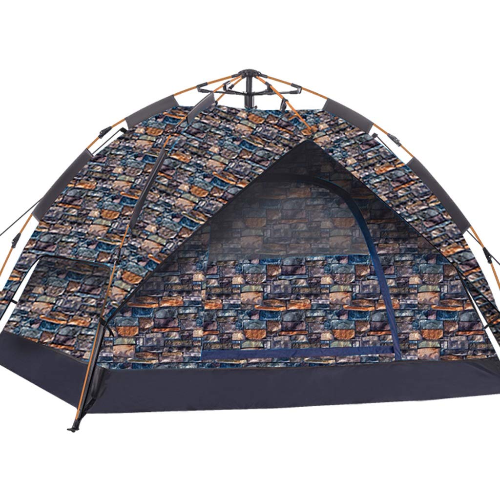 Instant Cabin Tent for Camping Automatic Pop Up Tent Camping Hydraulic Waterproof Printing Foldable Light Tent 8 Colors Outdoor Camping Adventure Winter Fishing Tent (Color : G)