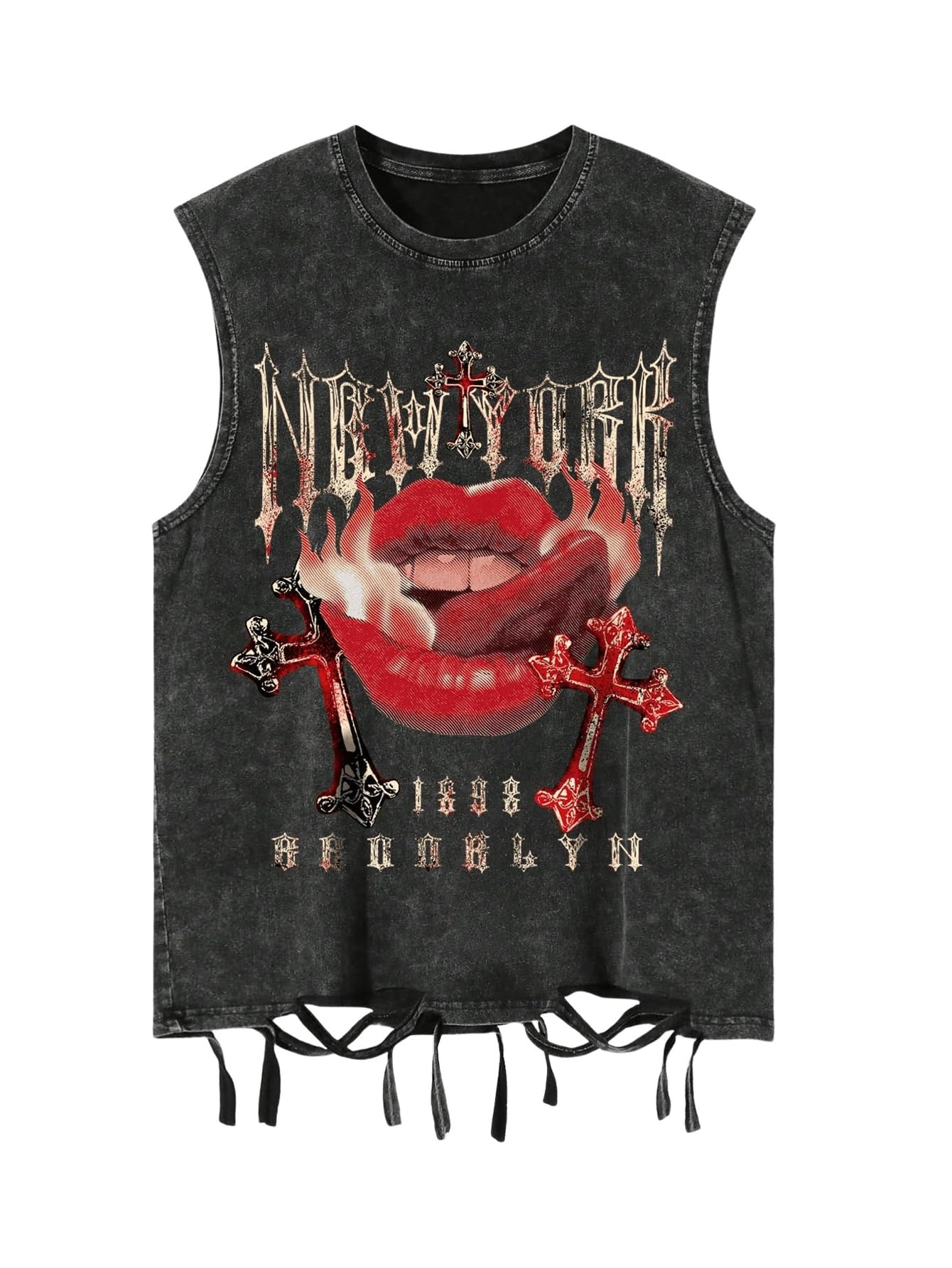 Verdusa Men's Graphic Tees Y2k Grunge Distressed Tee Summer Shirt Sreetwear | Graphic Tee…