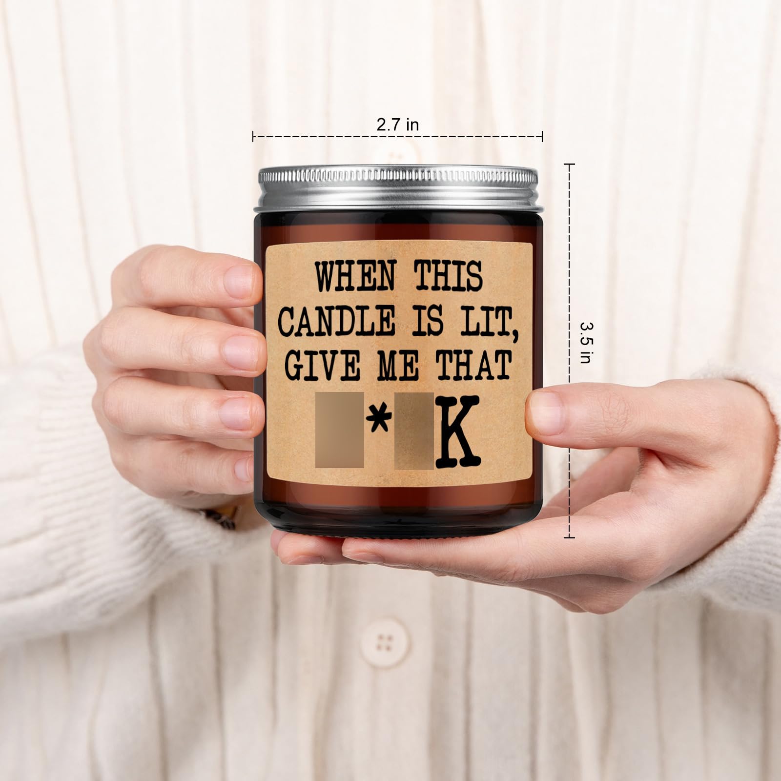 GSPY Scented Candle - Cute Gifts for Boyfriend, Bachelorette Gifts for Bride - Funny Fathers Day, Anniversary, Birthday, 5 Senses Ideas for Him, Boyfriend, Husband, Men, Fiance, Couples, Women, Her