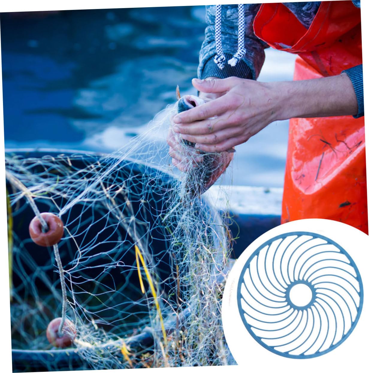 BESPORTBLE 2pezzi Disco da Lancio per Retino da Pesca di Dischi per Lanciare Reti Circolari Accessori per Pesca in Acqua Salata e Rilascio di Retini