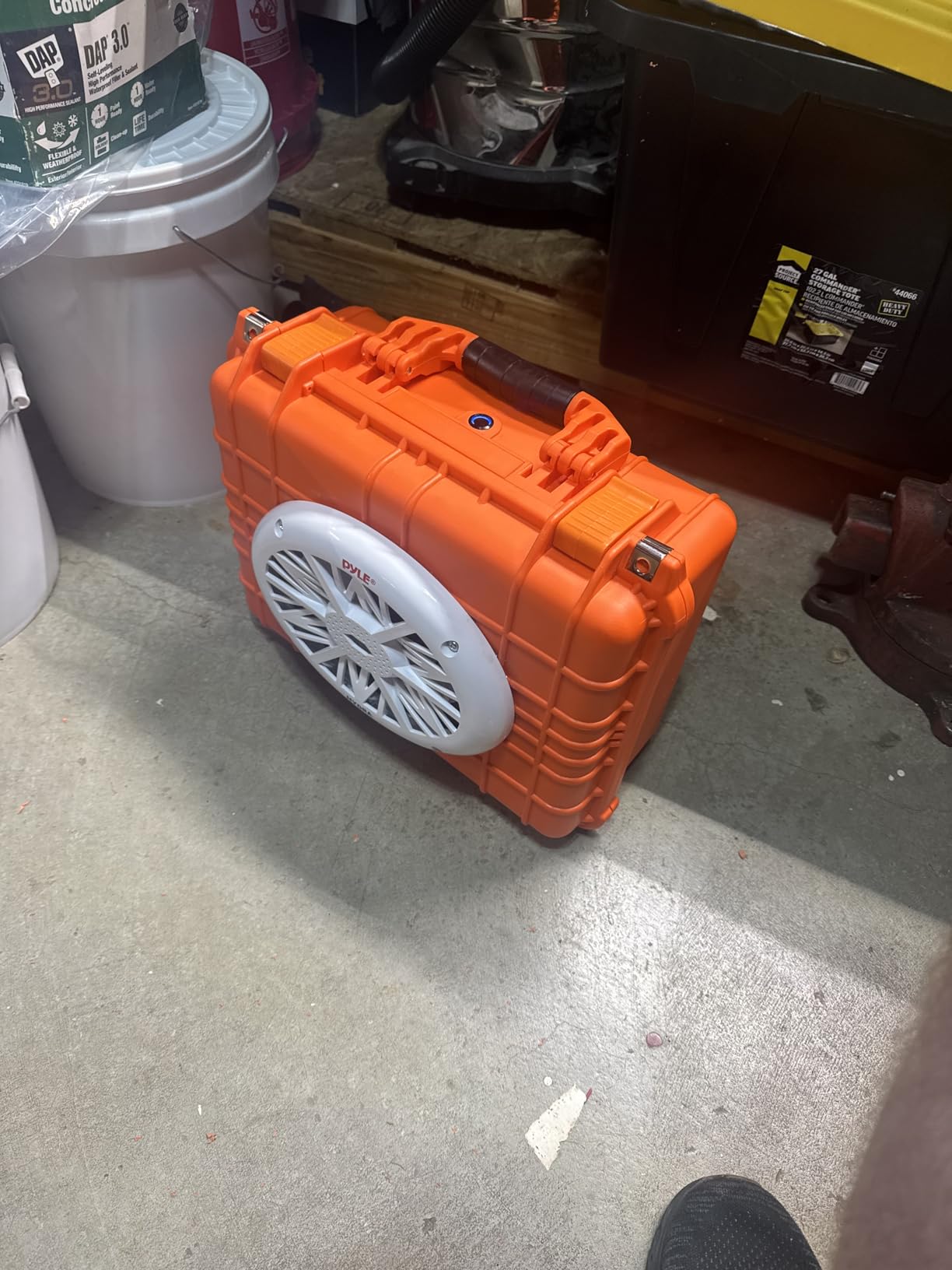 Our buyer's DIY portable speaker box powered by a KBT lithium battery