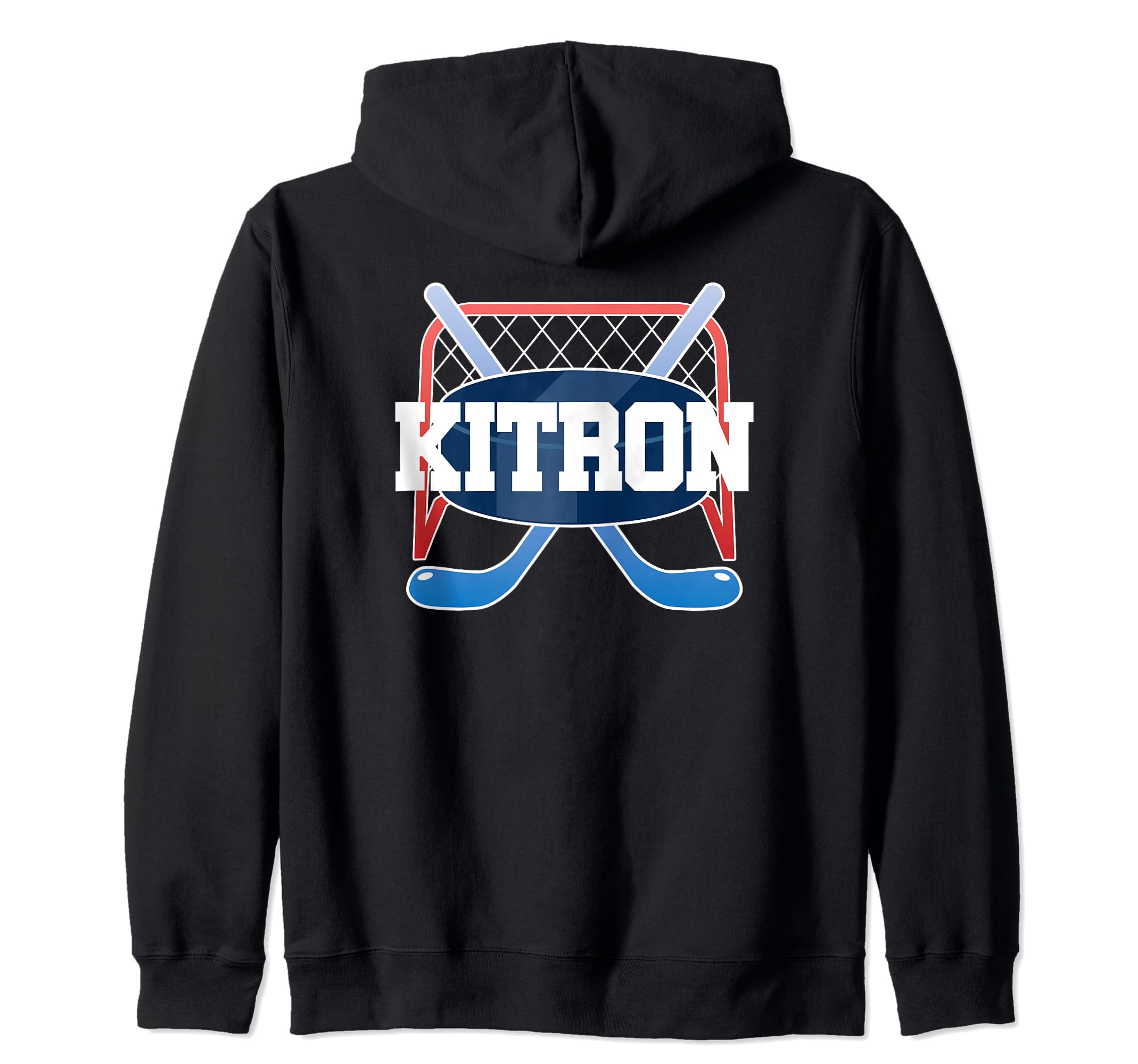 Kitron Name Boys Hockey Play Ice Rink Field Stick Puck Ball Zip Hoodie