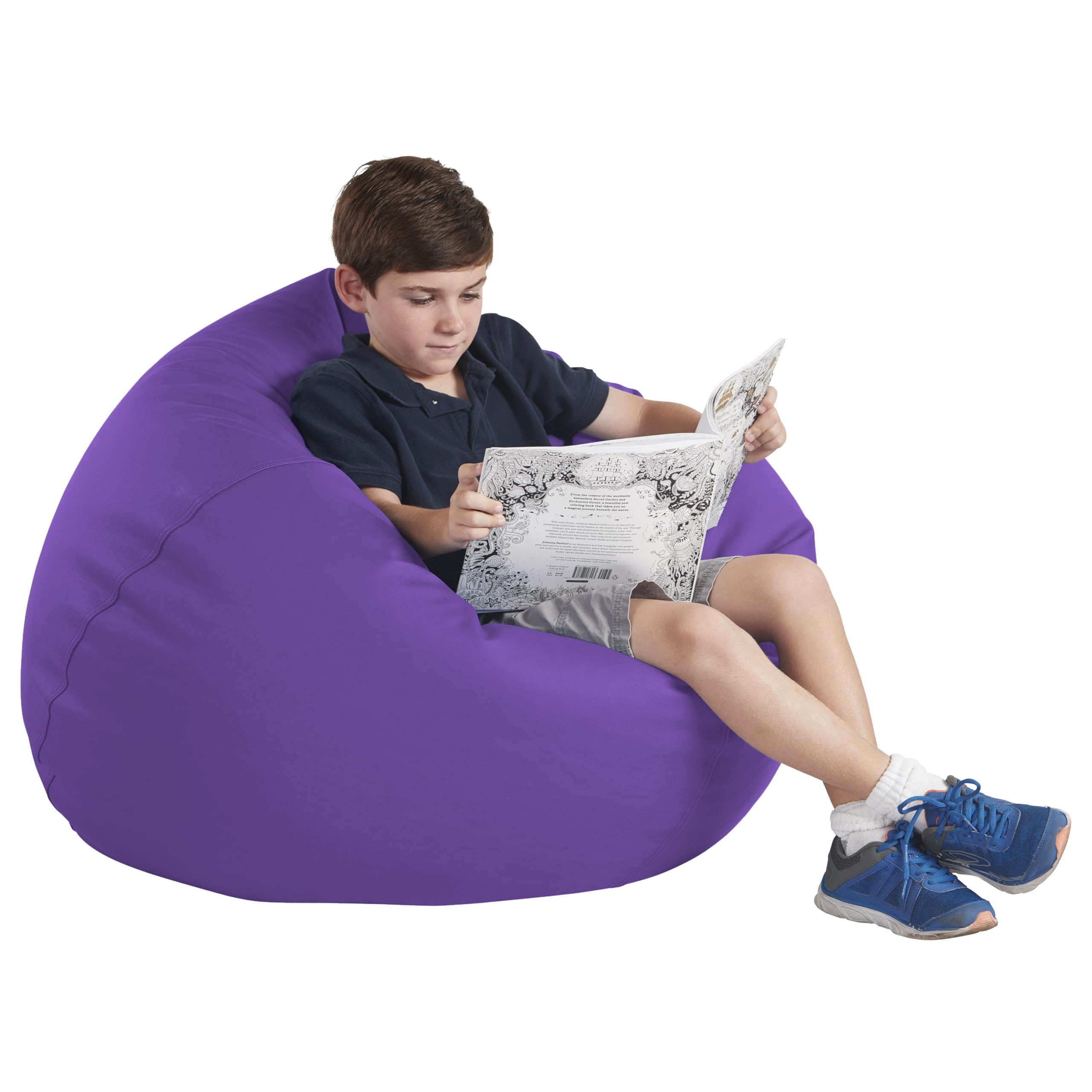 FDP SoftScape Classic 35" Standard Bean Bag Chair, Furniture for Kids, Perfect for Reading, Playing Video Games or Relaxing, Alternative Seating for