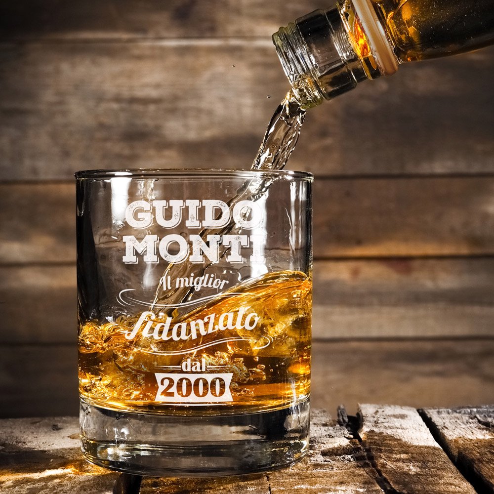 Bicchiere Whisky Personalizzato AMAVEL - Tumbler Vetro Con Incisione Nome - Foto 3