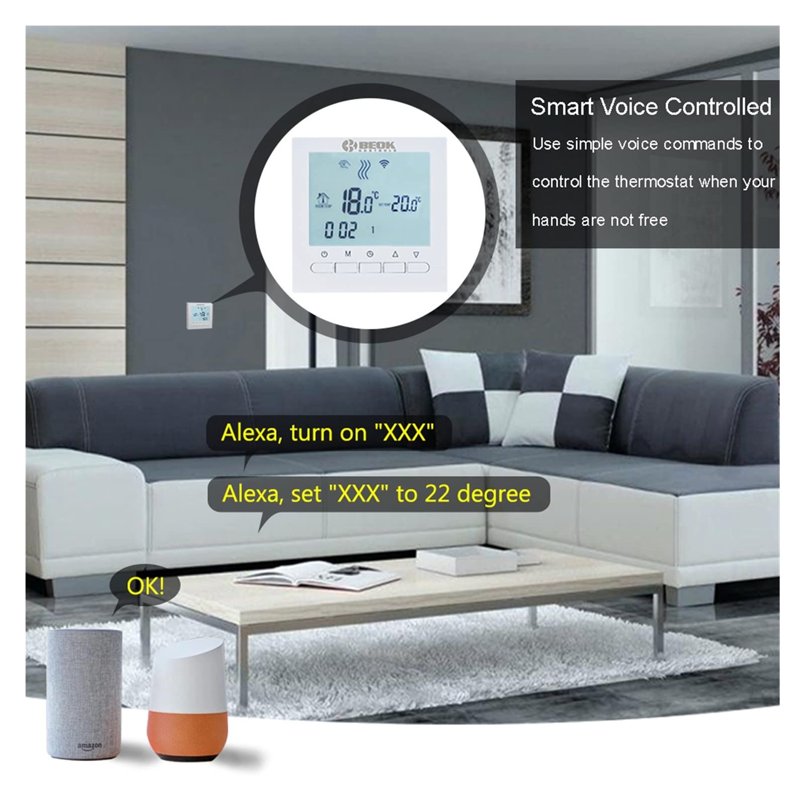 Czujnik termometru, Bot-313wifi. Termostat ogrzewania kotła gazowego Smart WIFI Regulator temperatury do pracy kotłów(Wit)