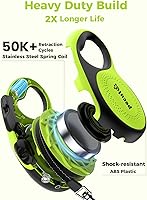 Vista 7 de Correa retráctil para perro con luz, correa retráctil para mascotas de 16.4 pies con agarre suave antideslizante, sin enredos 360°, control con un