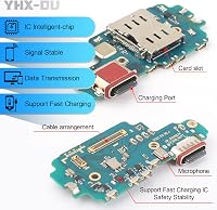 YHX-OU Samsung Galaxy S22 Ultra 5G Töltőcsatlakozó Alkatrész - Mikrofon és Audio Jack Flex Kábel Szerelőkészlettel - SM-S908B Modellekhez 6
