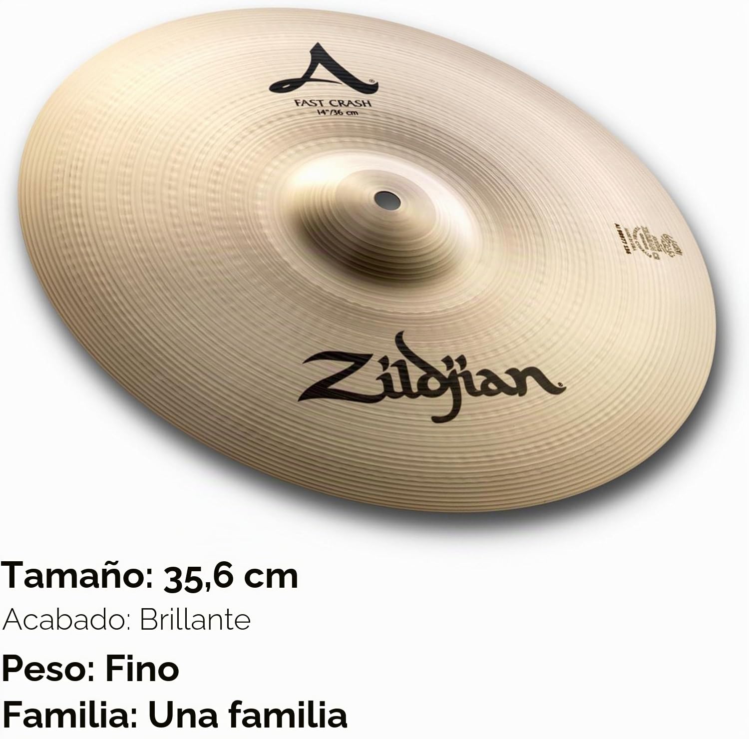 Zildjian Avedis Fast Crash 14", acabado tradicional - Platillo Crash