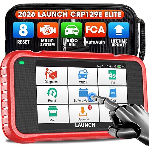 LAUNCH CRP129E 2026 OBD2 Scanner, 8 Reset Oil/EPB/TPMS/SAS/BMS/Throttle/DPF Reset, Injector Coding, ABS SRS Transmission Engine Code Reader, Lifetime Free Update Diagnostic Scan Tool, Auto VIN