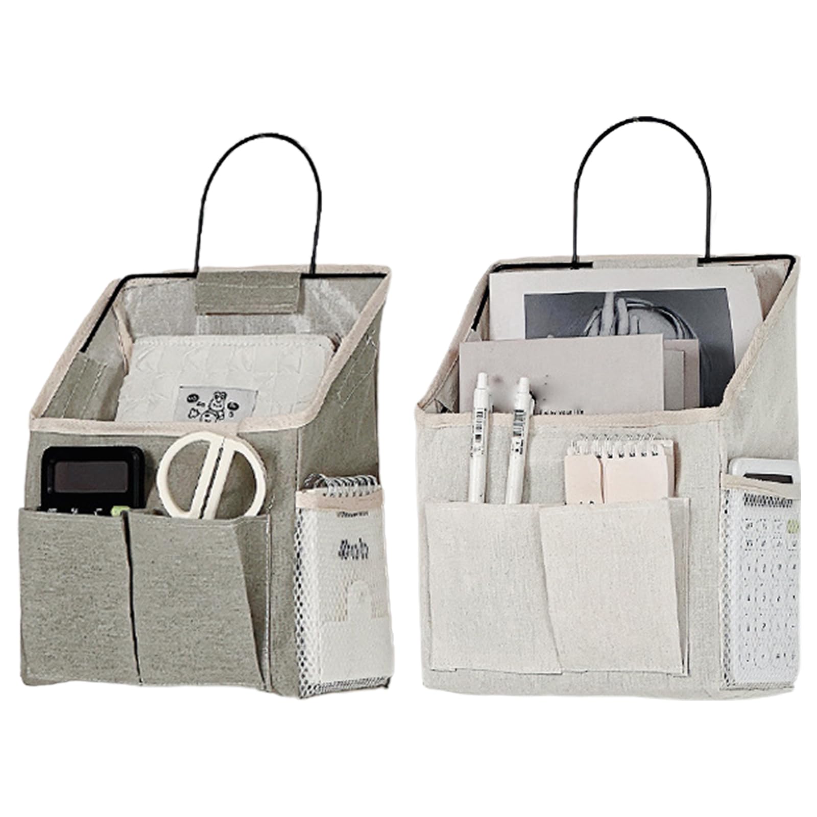 COOLHOOD Wall Mounted Cloth Storage Organizers with Multiple Compartments for Household Items Space Saving Fabric Hanging Organizers