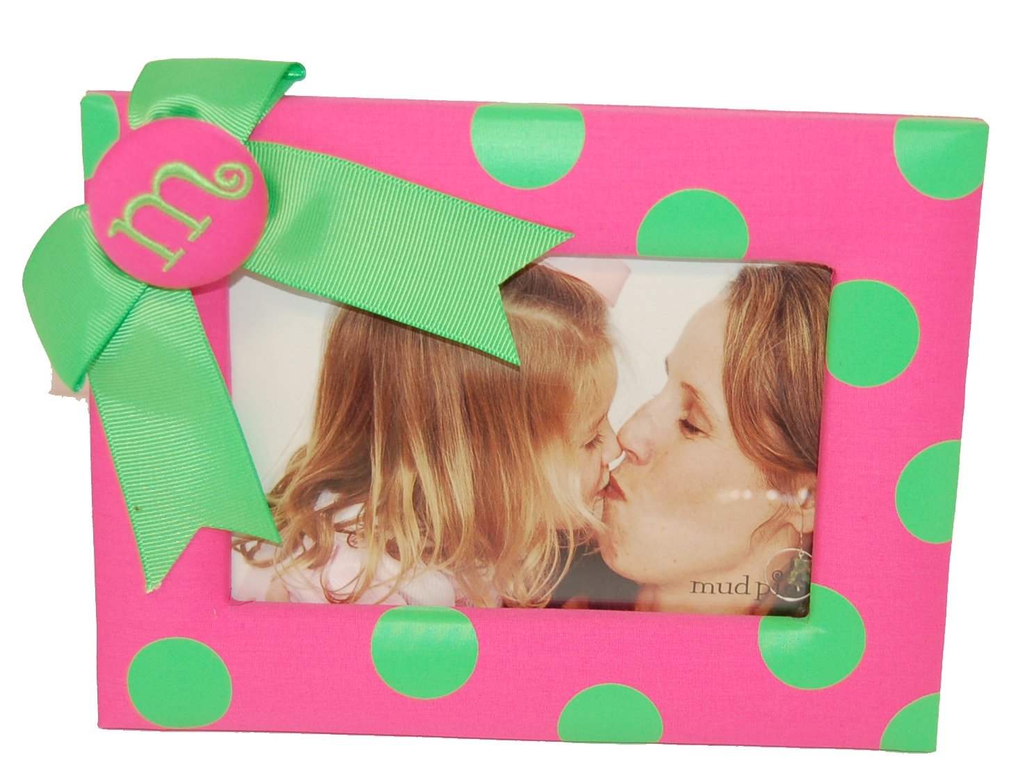 Cadre photo initial personnalisé pour bébé Mud Pie avec la lettre M en relief