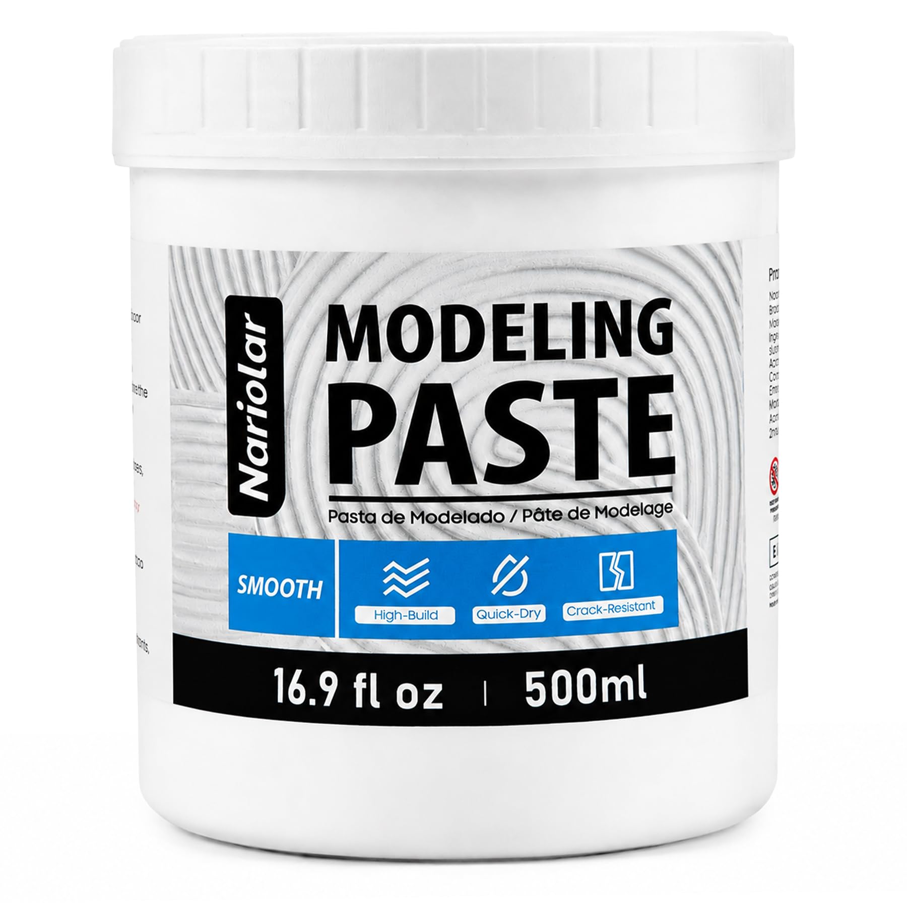 Nariolar Modeling Paste Smooth 16.9 oz / 500 ml for Acrylic Painting